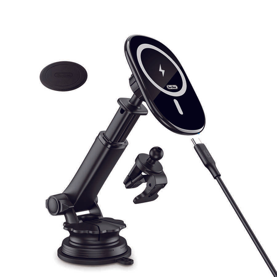 Go-Des GD-WL398 Magnetik Wireless Şarj Özellikli 2 in 1 Telefon Tutucu Vantuzlu Tasarım - 1 Go-Des GD-WL398 Magnetik Wireless Şarj Özellikli 2 in 1 Telefon Tutucu Vantuzlu Tasarım - 1
